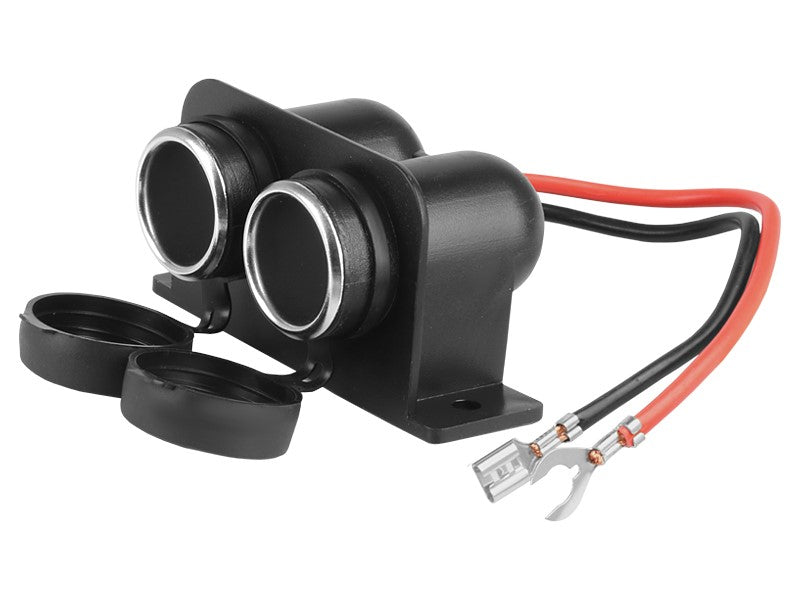 12 V 15A, dupla, elektromos, vízálló, 12V-os aljzat