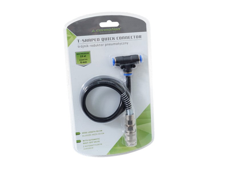 Pneumatikus ti szűkítő 12 mm 6 mm 6 mm tömlővel 10 atm – kép 2