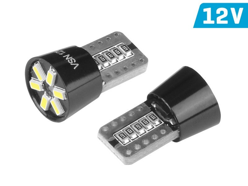 izzó VISION W5W (T10) 12V 6x 3014 SMD LED, CANBUS, fehér, 2 db