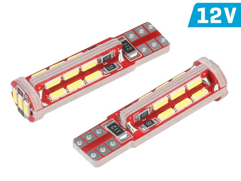 Izzó VISION W5W (T10) 12V 27x 4014 SMD LED, CANBUS, fehér, 2 db