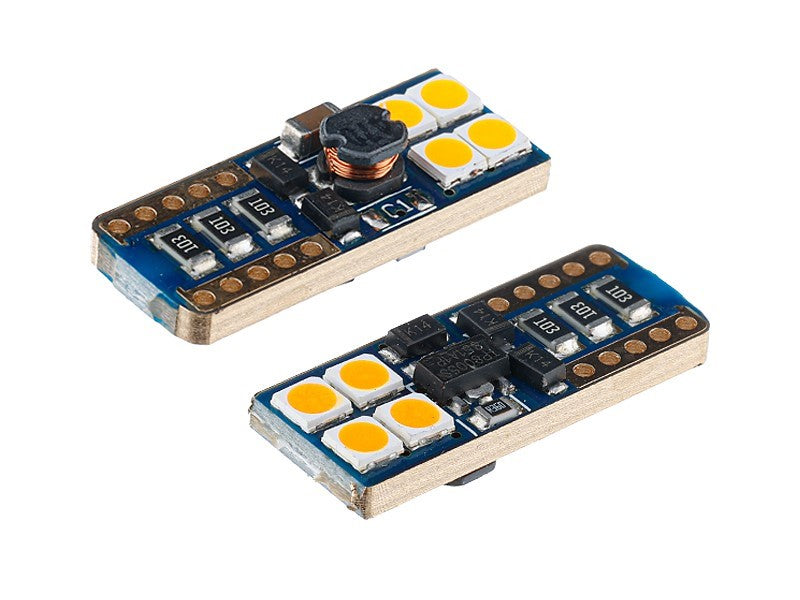 Izzó VISION WY5W T10 1224V 8x 3030 SMD LED nem poláris CANBUS narancssárga 2 db – kép 2