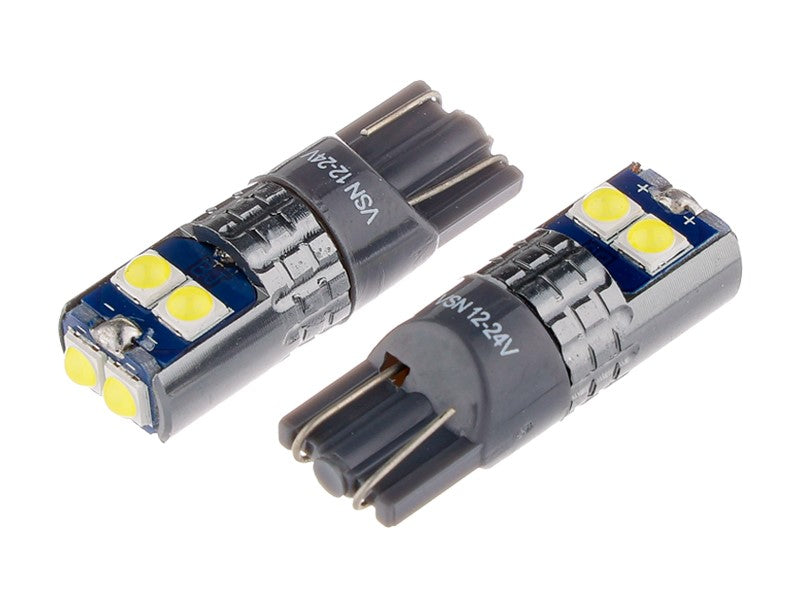 Izzó VISION W5W T10 1224V 6x 3030 SMD LED nem poláris CANBUS fehér 2 db – kép 2