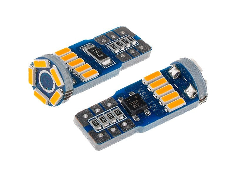 Izzó VISION W5W T10 1224V 15x 4014 SMD LED nem poláris CANBUS narancssárga 2 db – kép 2