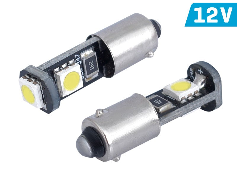 Izzó VISION H6W BAX9s 12V 3x 5050 SMD LED, CANBUS, fehér, 2 db