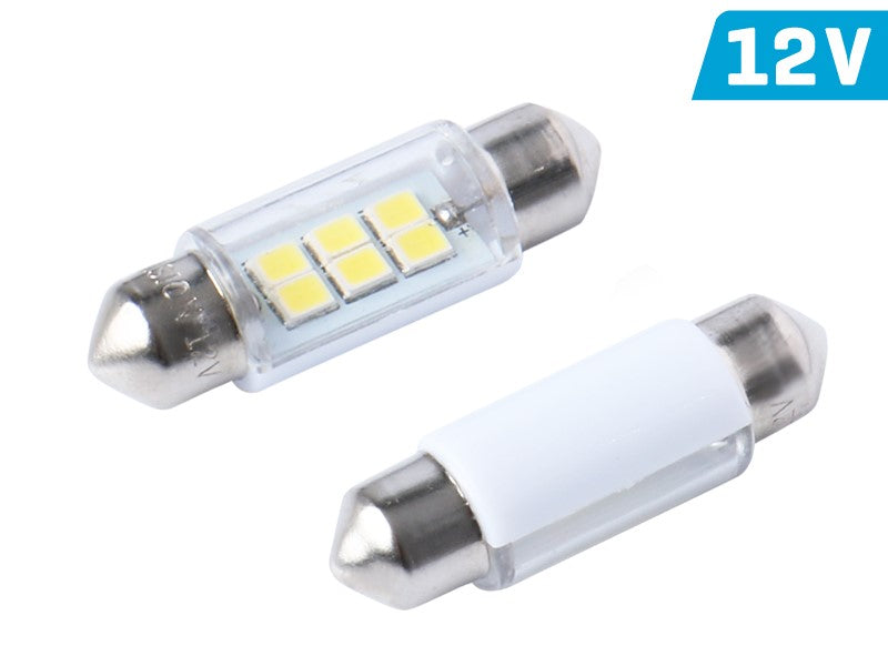 izzó VISION Festoon SV8.5 36mm 12V 6x 2835 SMD LED, fehér, 1 db