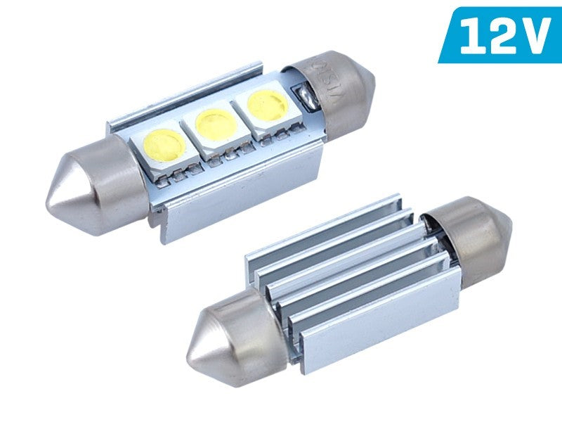 Izzó VISION Festoon SV8.5 36mm 12V 3x 5050 SMD LED, CANBUS, fehér, 1 db