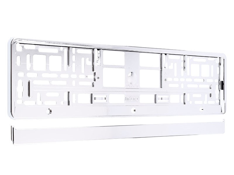 Rendszámtábla keret, fémezett, krómozott