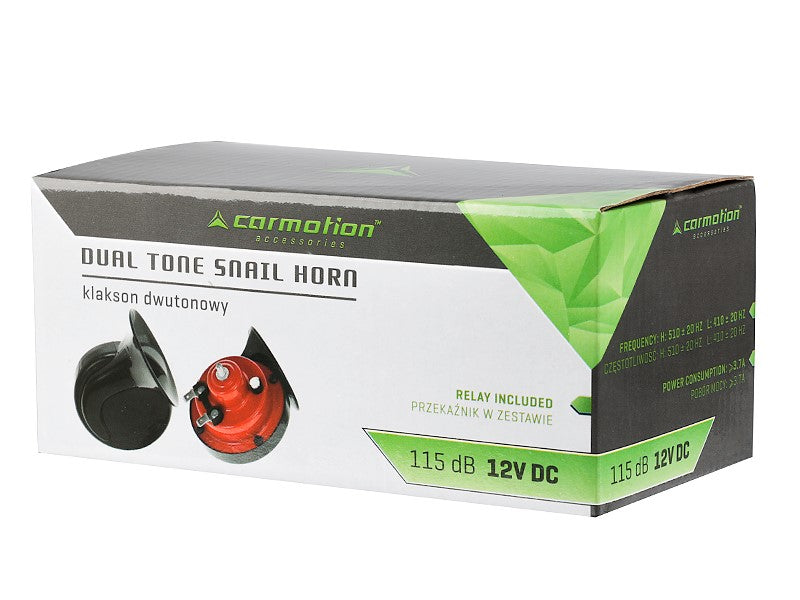 Kürt 12V 115dB 2 tónusú csiga típusú relével 2 db – kép 2