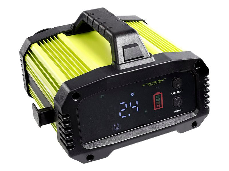 Intelligens digitális egyenirányító 12V 25A 6 - 400 Ah, 24V 15A, 6 - 200 Ah akkumulátorokhoz start funkcióval