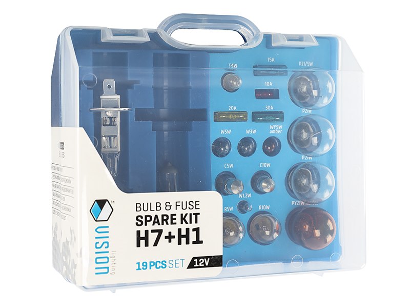 VISION H7 + H1 12V + 17 elemes izzó pótlólagos készlet VISION H7 + H1 12V + 17 elem