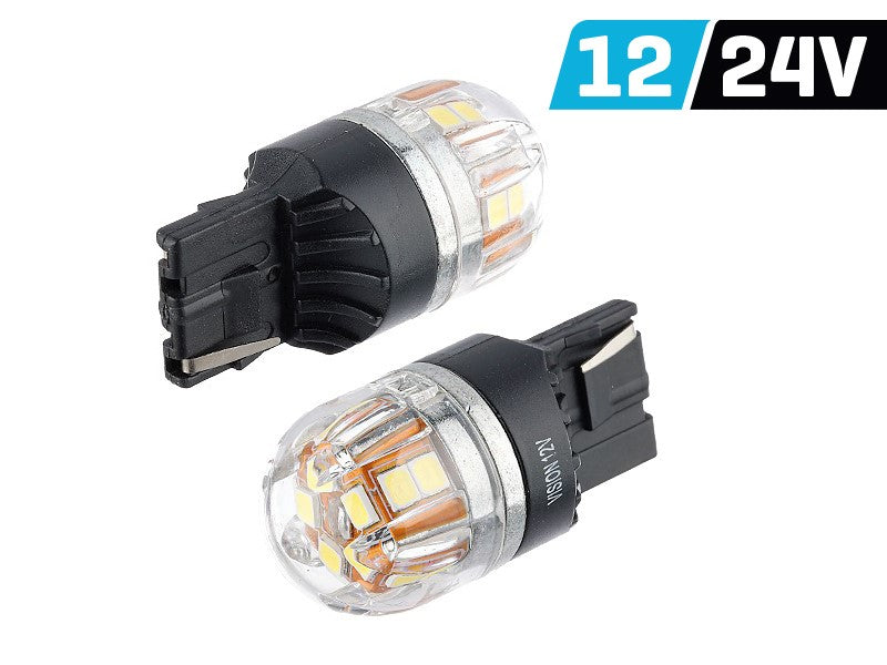 Izzó VISION W21W (T20d) 12/24V 15x 2835 SMD OSRAM Chip, CANBUS, fehér, 2 db