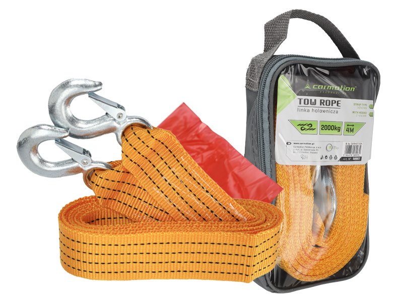 Vontatókötél PGW 2000 kg ig 4 m es kampókkal – kép 2