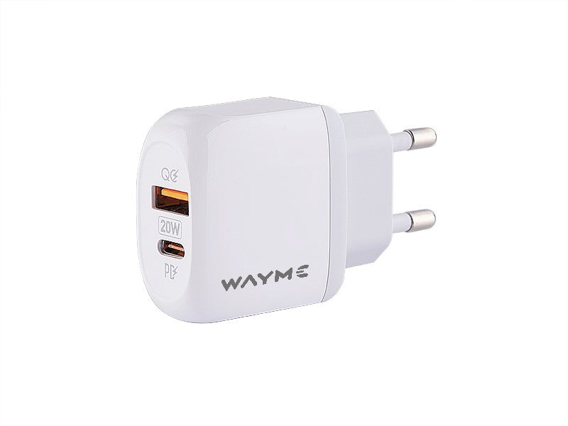 WAYME hálózati töltő 20W USB-C PD + QC3.0