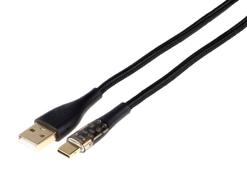 WAYME Mikroszálas fonott töltő- és szinkronizáló kábel, 120 cm, USB > USB-C, max 30W