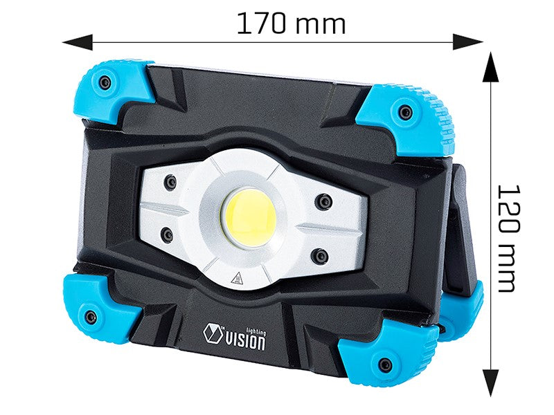 Led munkalámpa 10W COB LED újratölthető 1000 lm IK08 IP54 mágneses tartókar – kép 2