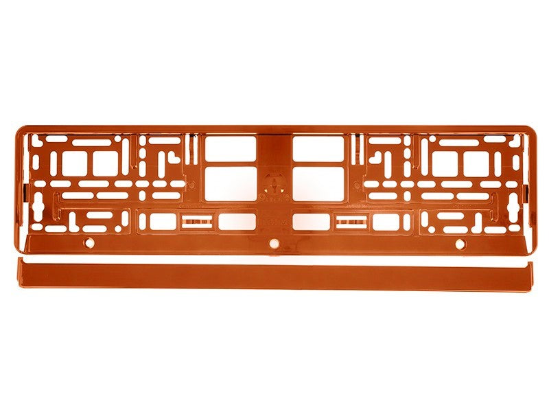 Rendszámtábla keret fémezett narancssárga – kép 2