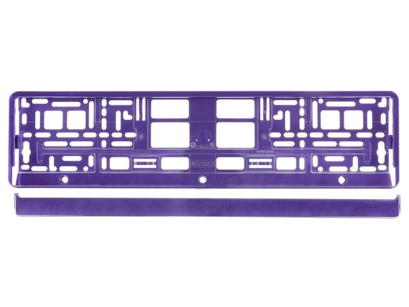 Rendszámtábla keret fémezett lila – kép 2