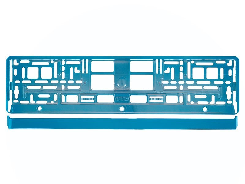 Rendszámtábla keret fémezett türkizkék – kép 2