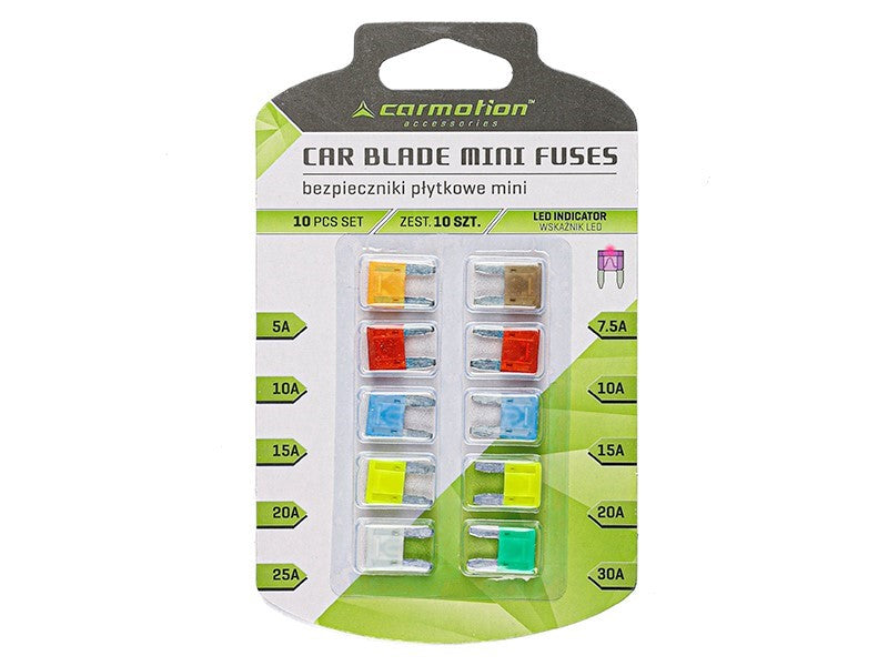 MINI biztosítók LED-es kijelzővel, 10 db