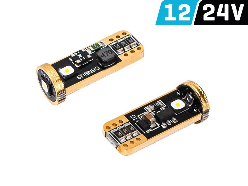 Izzó VISION W5W (T10) 12/24V 3x 3838 SMD LED, CANBUS, fehér, 2 db