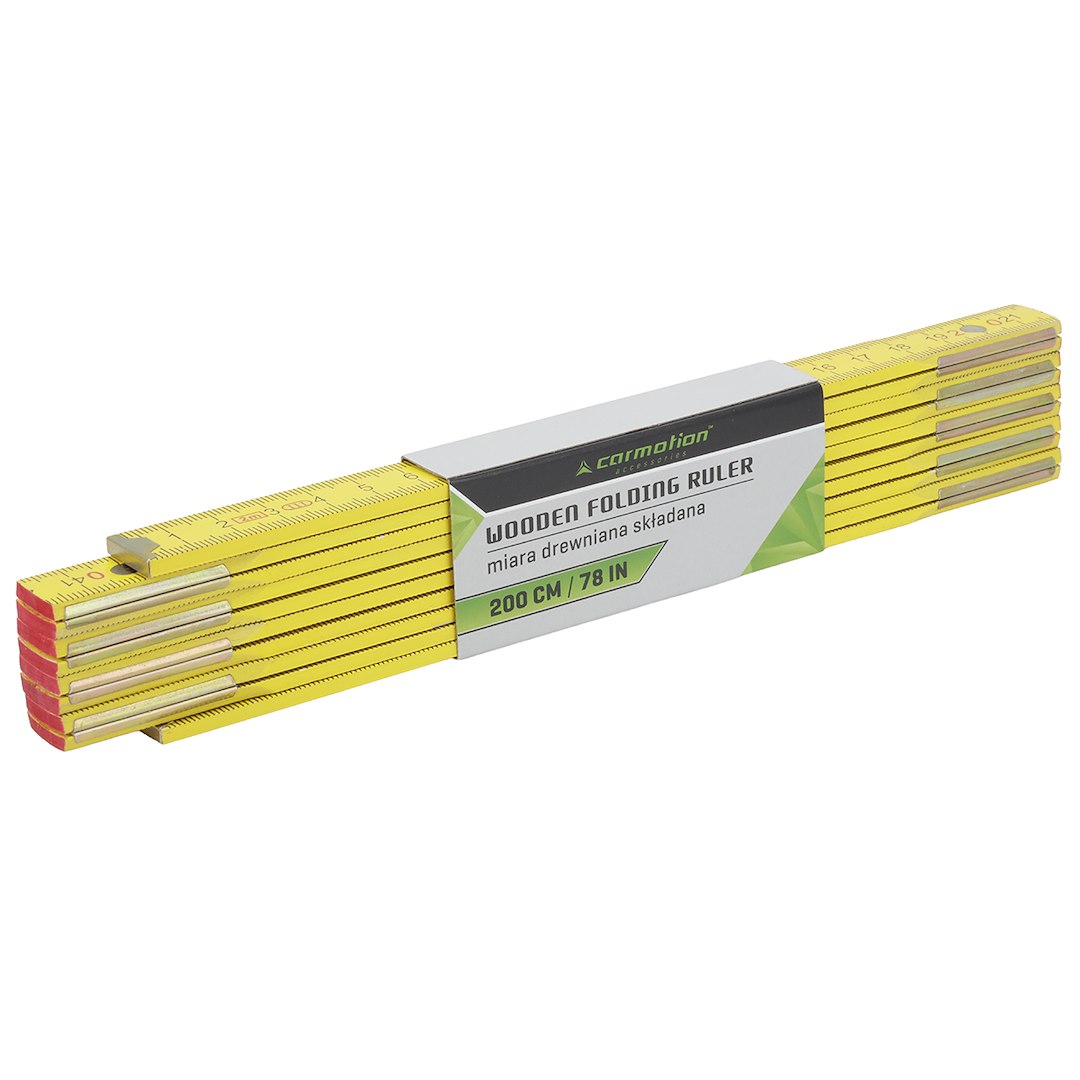 Összecsukható fából készült vonalzó, 2 m