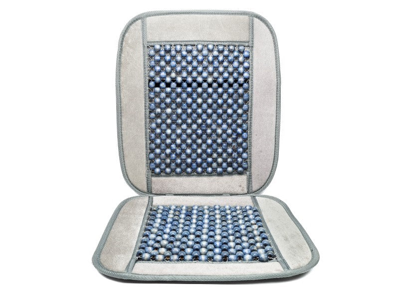 Velúrral szegélyezett gyöngyszőnyeg szürke – kép 2