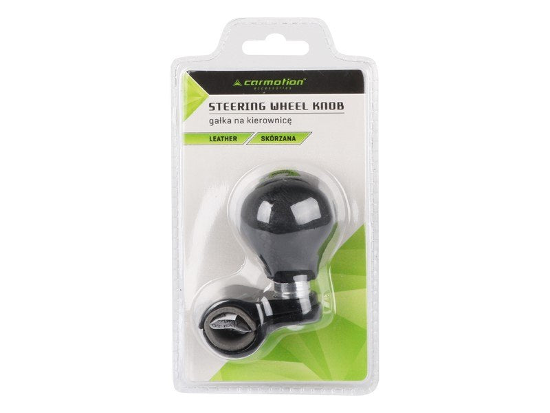 Bőr kormánykerékgomb fekete – kép 2