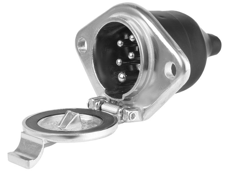 7 PIN-es csatlakozóaljzat, pótkocsihoz, 24V, N típus, alumínium