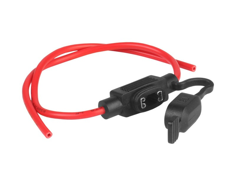 MINI LOW PROFIL biztosítéktartó, hermetikus, kábel 30cm, 1,8 mm2