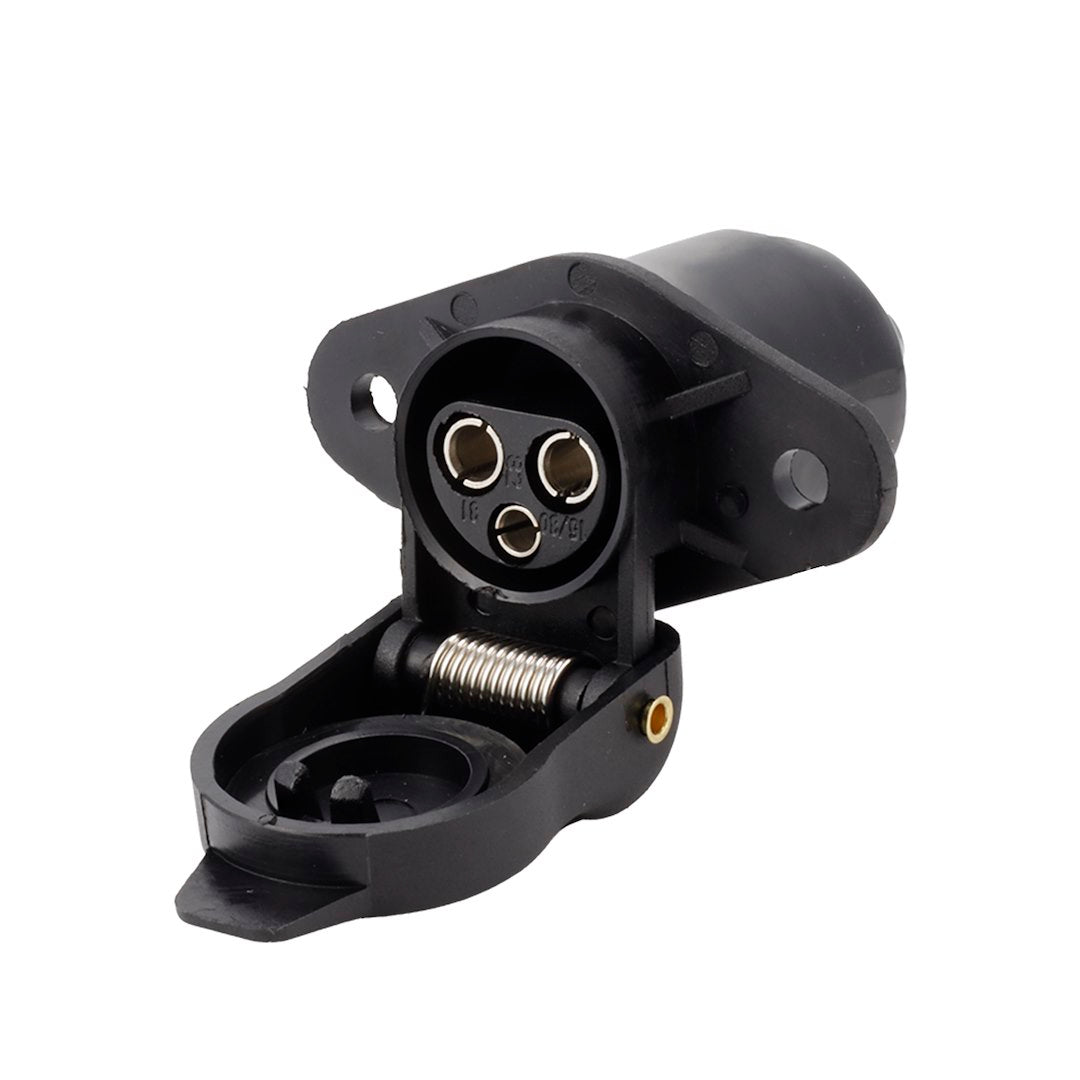 3 PIN-es csatlakozóaljzat pótkocsihoz , műanyag