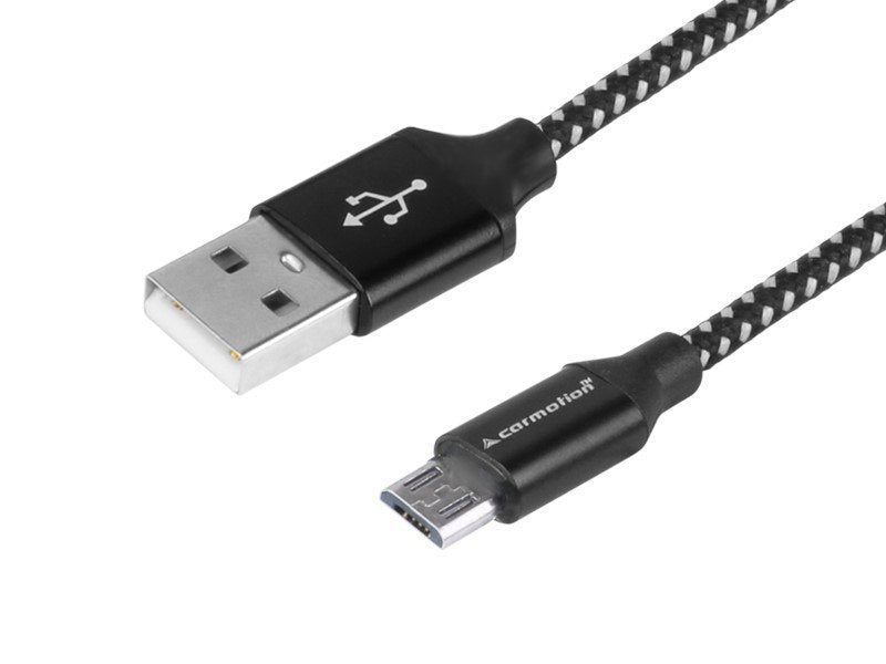 Töltő- és szinkronizáló kábel, 300 cm, fonott mikroszálas, USB> micro USB