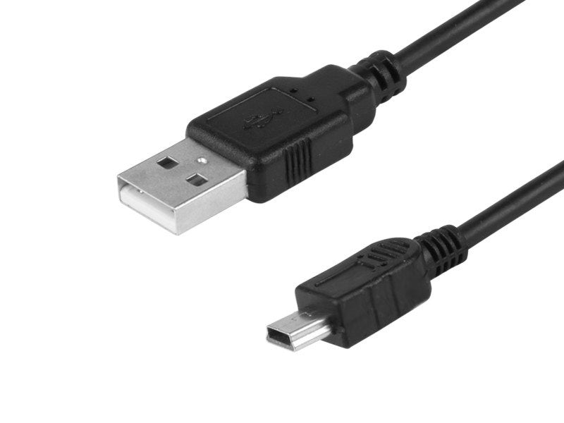 Töltő- és szinkronizáló kábel, 120 cm, műanyag, USB> mini USB (egyenes)