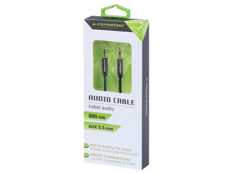 Audiokábel 300 cm fonott TPE jack> jack AUX 35 mm – kép 2