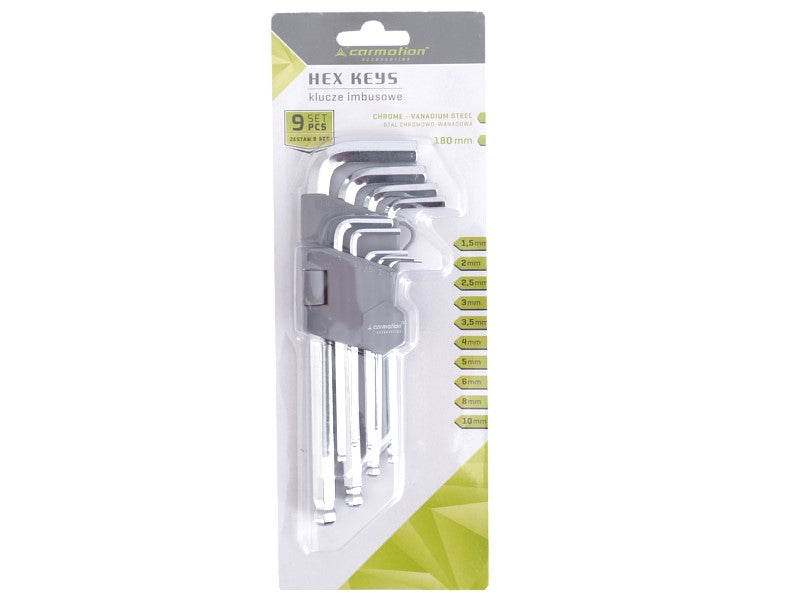 Gömbölyű 180mm es hatlapos kulcsok 15 10mm méret 9 db – kép 2