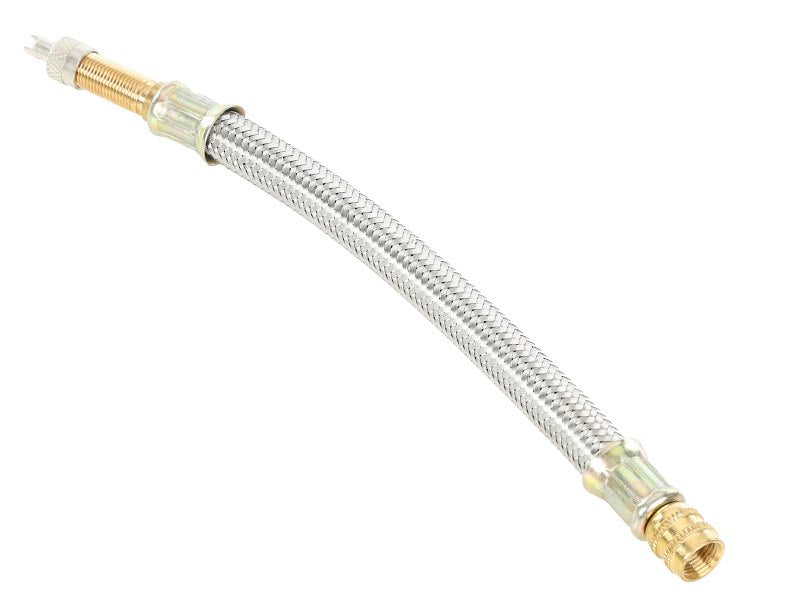 Ikerkerék felfúvó hosszabbító 180 mm fém fonott – kép 2