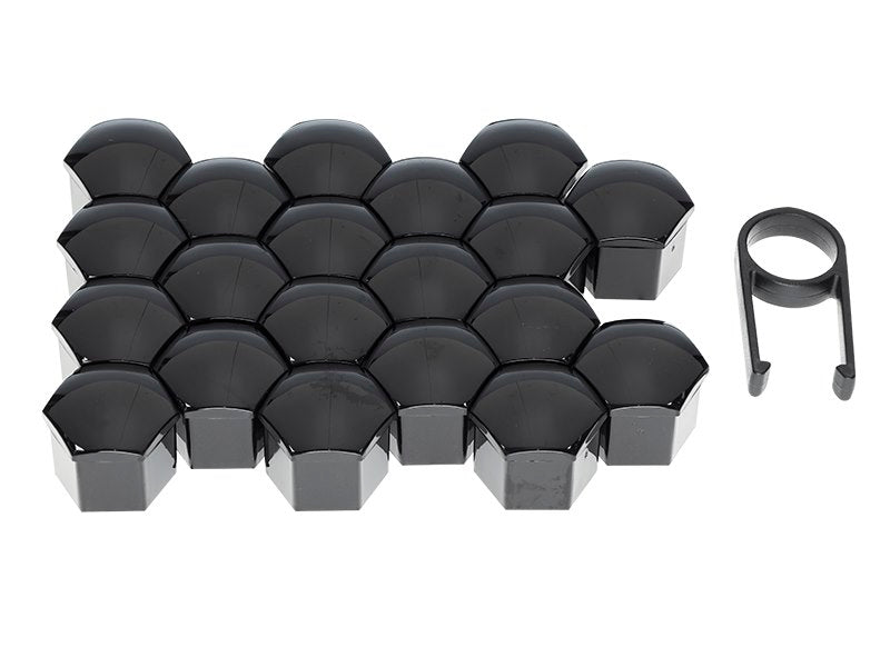 21 mm-es csavaros fedelek, fekete, 20 + 1 db