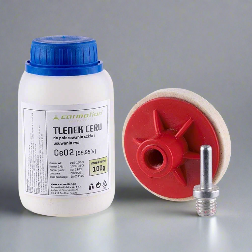 Komplet za poliranje stakla s cerijevim oksidom