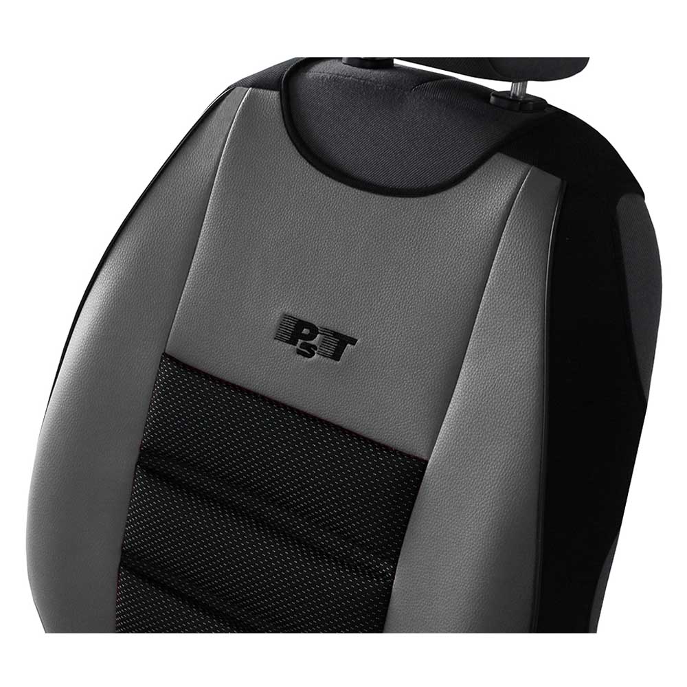 Ergonomic univerzális üléshuzat vezetői üléshez, szürke színben, ökológiai bőrből és kárpitszövetből