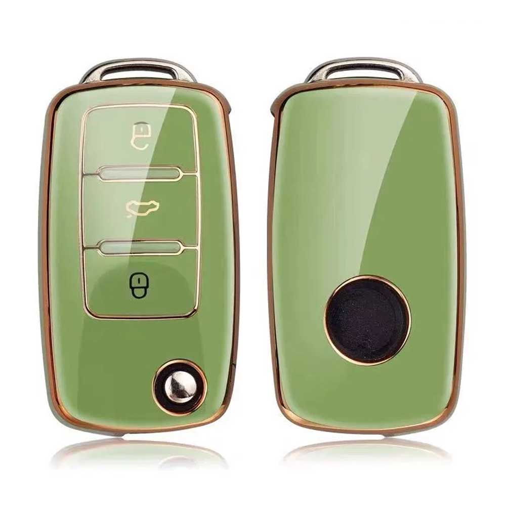 Seat kulcs TPU tok 3 gombos - Zöld
