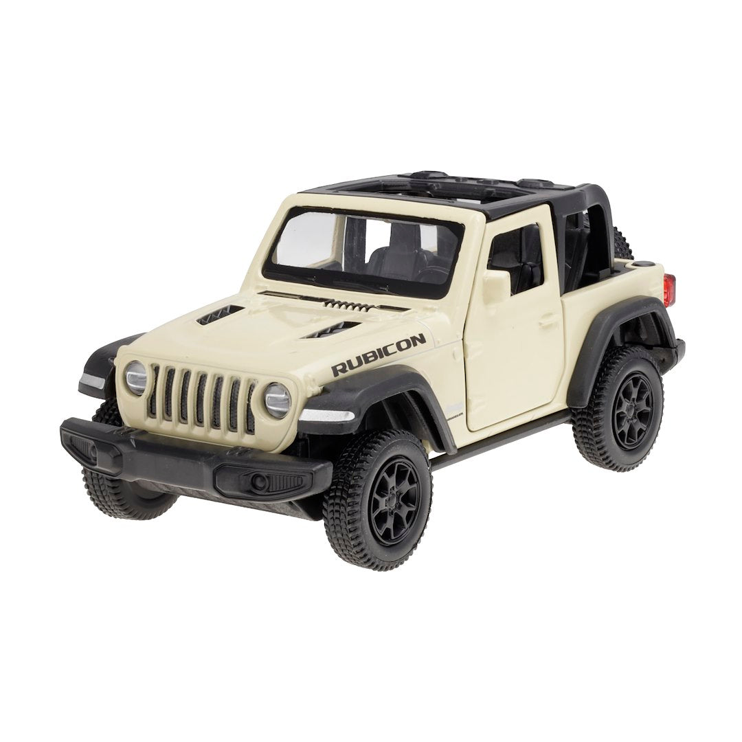 1:35 RMZ modell Jeep Wrangler Rubicon 2021 kabrió krémszínű – kép 2