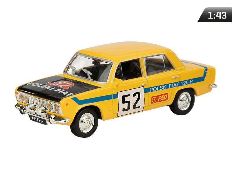 1:43-as modell, Fiat 125p Rally, sárga (A02206ZT)