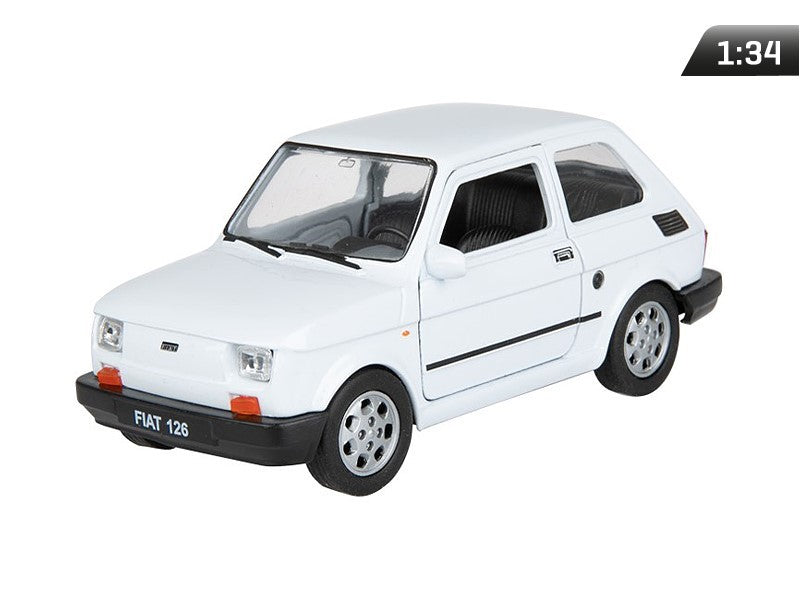 1:34-es modell, PRL FIAT 126p, fehér (A884F126B)