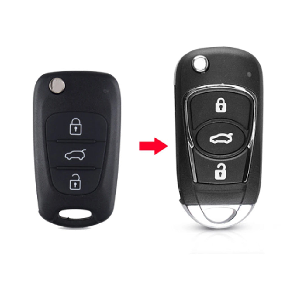 Hyundai bicskakulcs átalakító kulcsház, króm