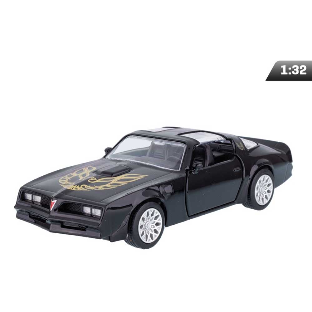 Pontiac Firebird 1978 modellautó 1:32 – fekete amerikai sportautó