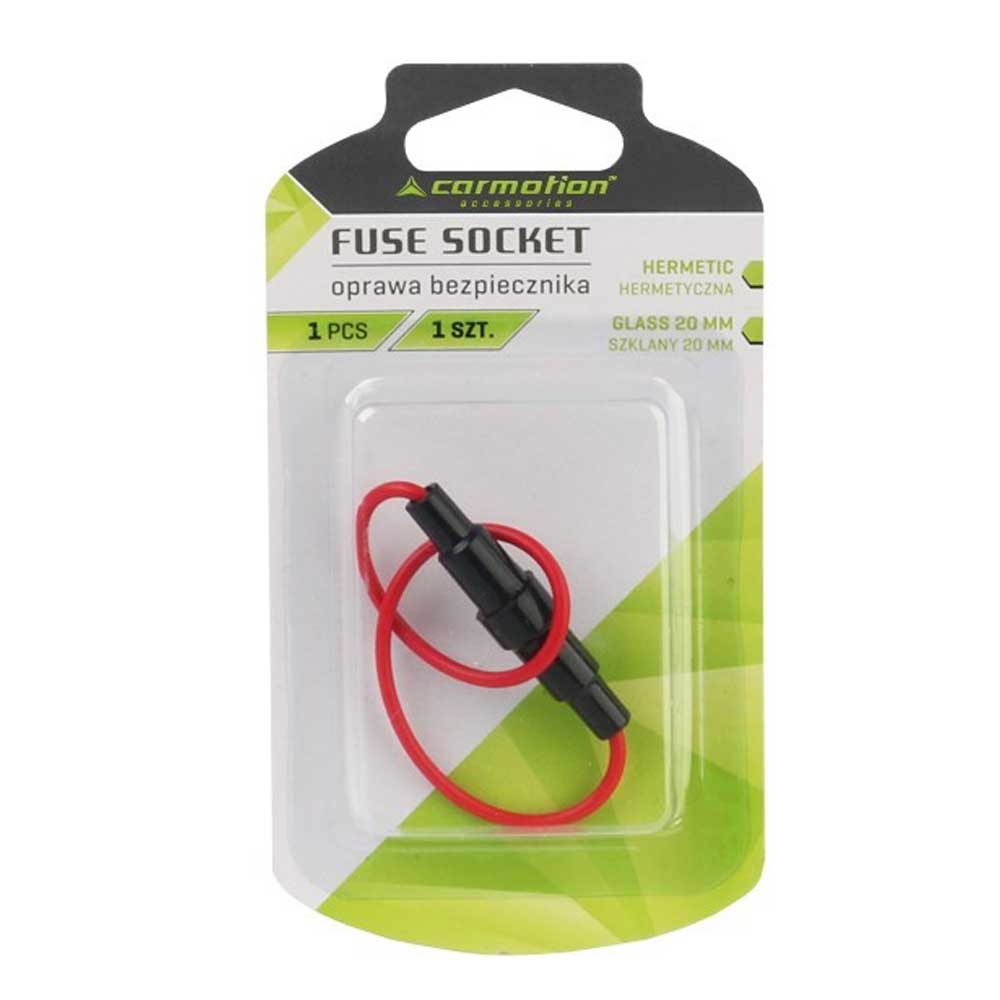 Üveg biztosíték tartó 20 mm (vezetékkel)