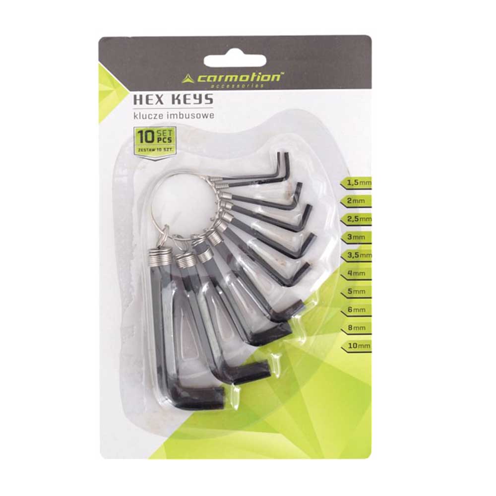 10 darabos imbuszkulcs készlet