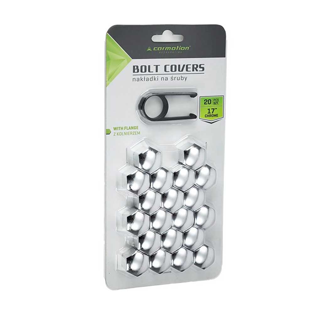 Kerékcsavar védőkupak készlet – 17 mm, króm (20 db)