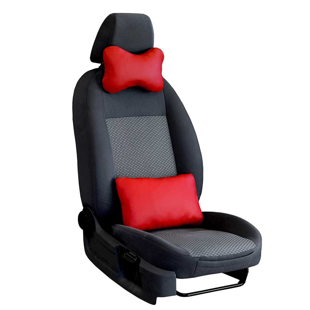 Autós nyakpárna és derékpárna - Piros bőr