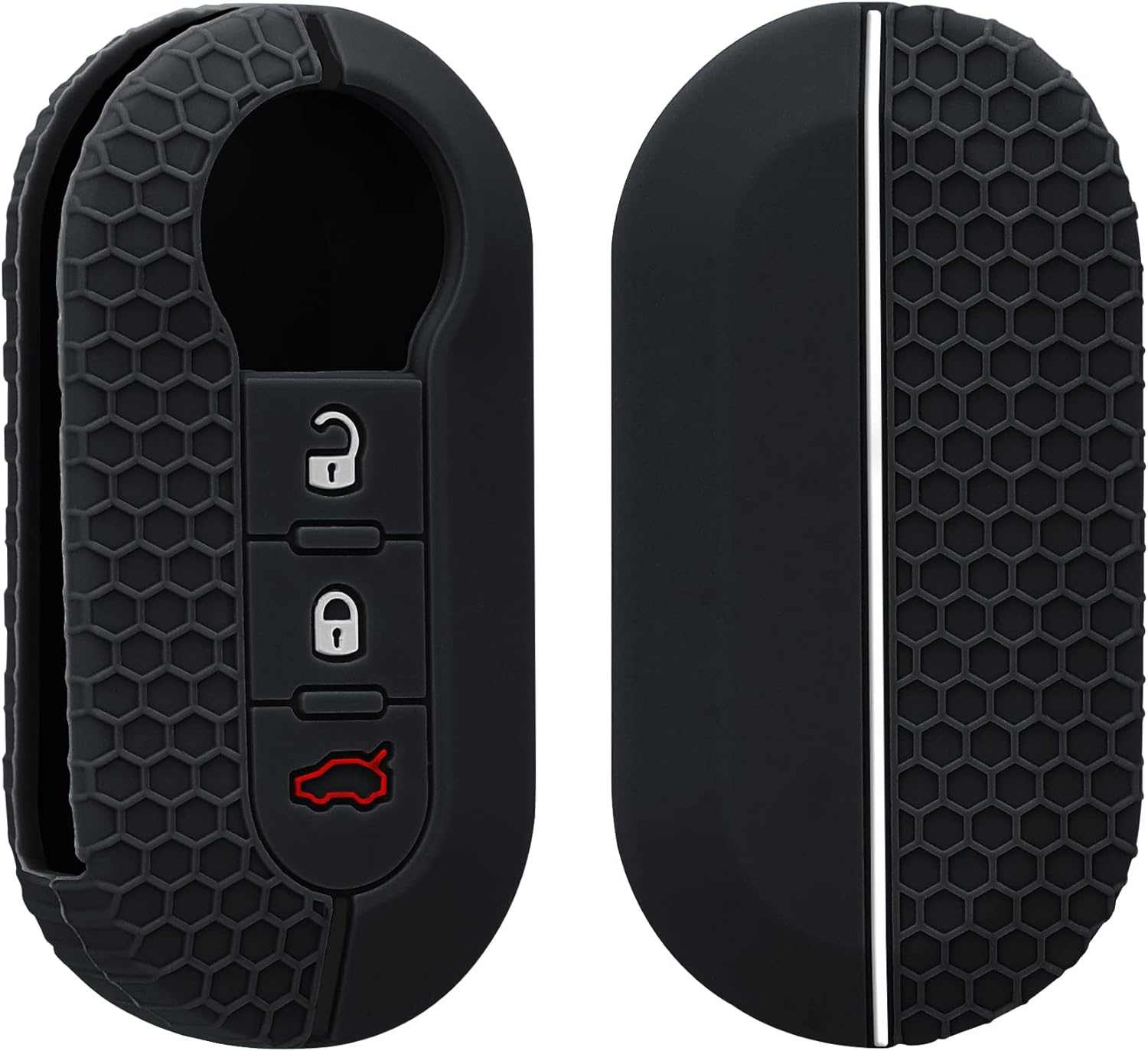 Silikonska futrola za Fiat ključ s 3 gumba, bijela