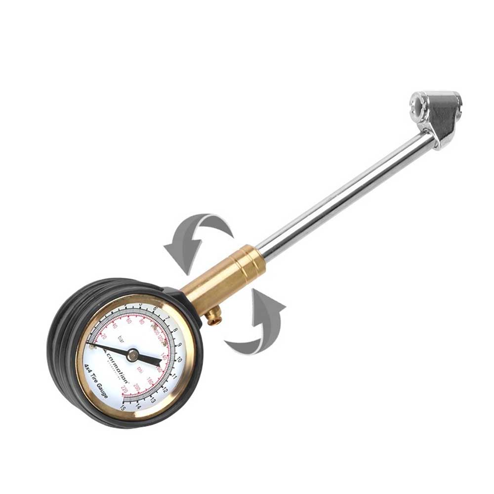 Guminyomásmérő 15 bar (forgatható, fém csővel)